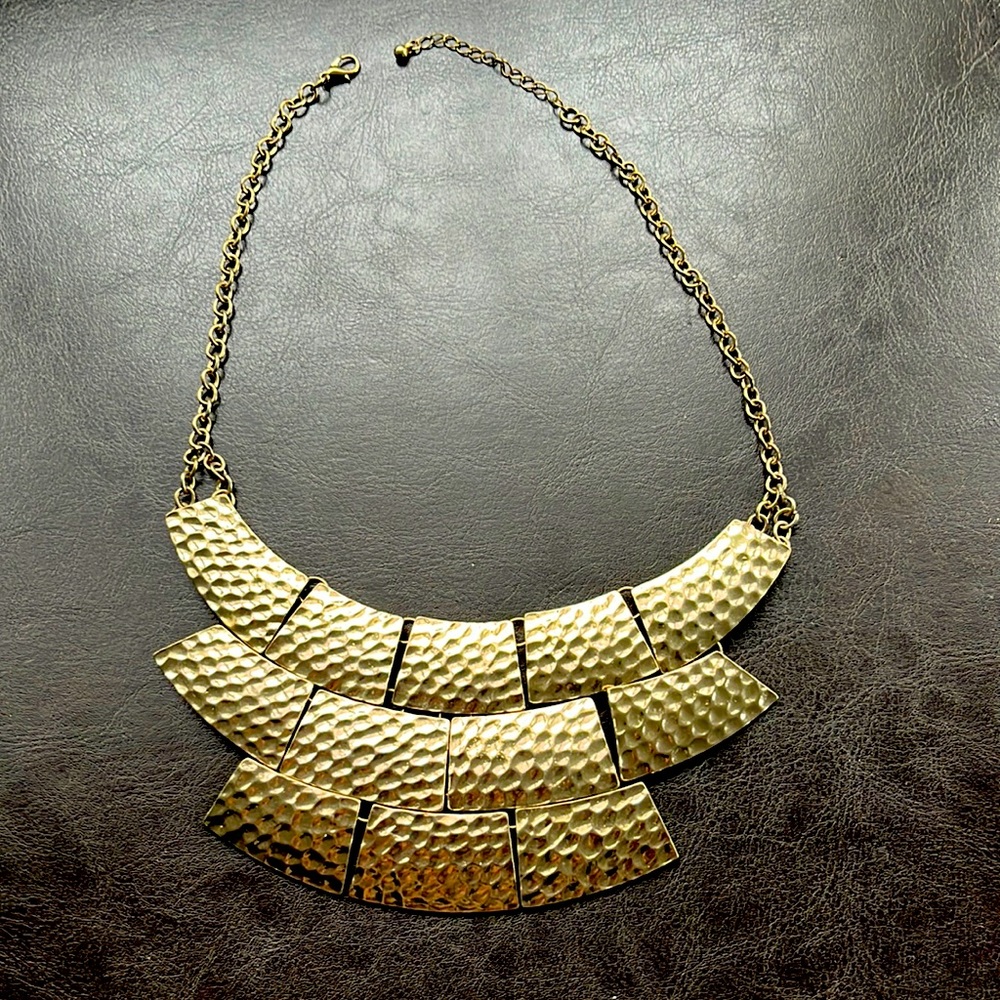 Omen gold statement necklace